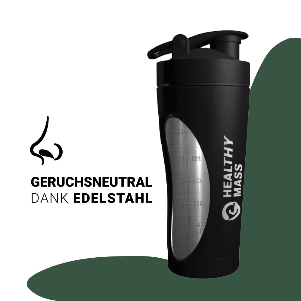 HealthyMass® Shaker | Edelstahl-Shaker | 800ml
