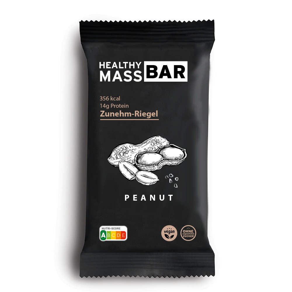 HealthyMASS-BAR | Zunehm-Riegel | Peanut