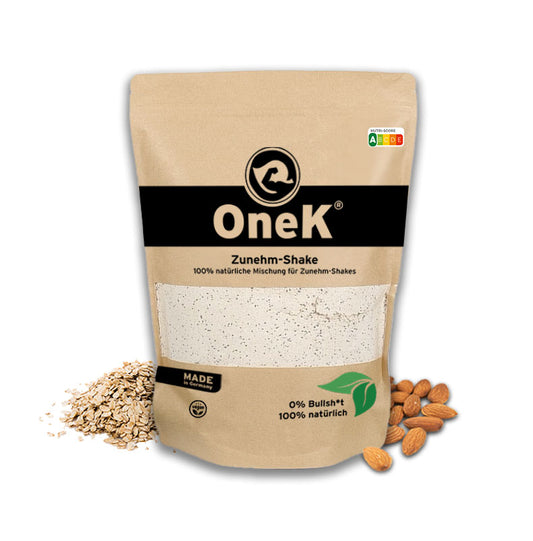OneK® Zunehm-Shake | 100% natürlich & vegan | Neutral